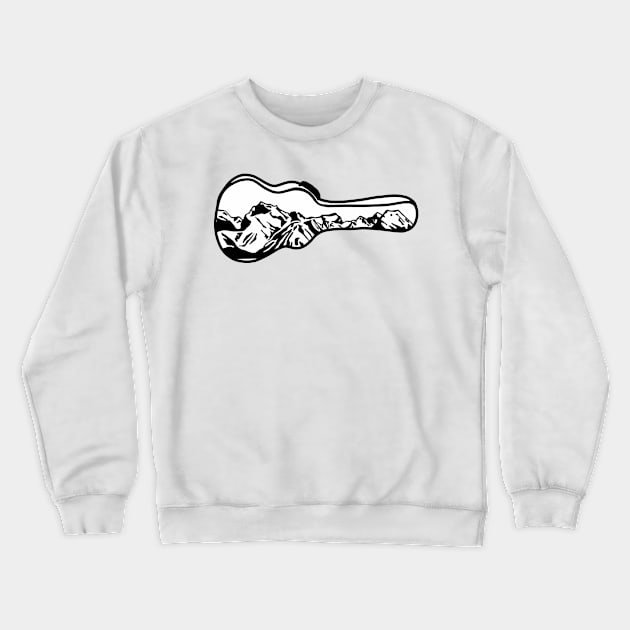 Mountain Guitar Case Crewneck Sweatshirt by theaspenridge